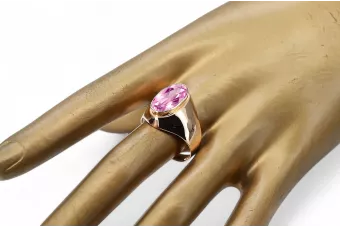 Вінтаж вироби Каблучка Аметист Оригінальне вінтажне рожеве золото 14 карат vrc077r